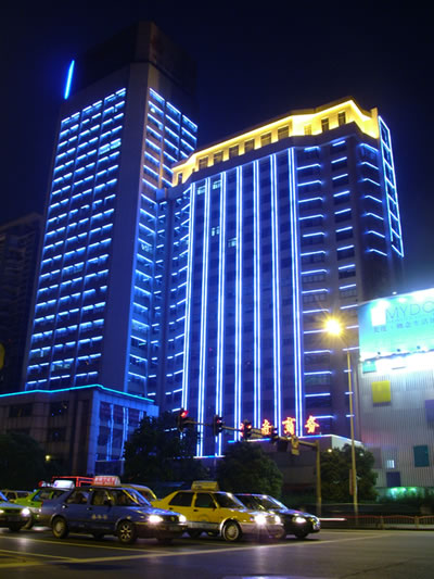 湖南長(zhǎng)沙五一路夜景實(shí)景